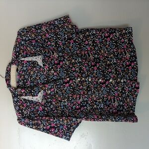 Petite Impressions Vintage‎ 80s Floral Lace Button Blouse XL